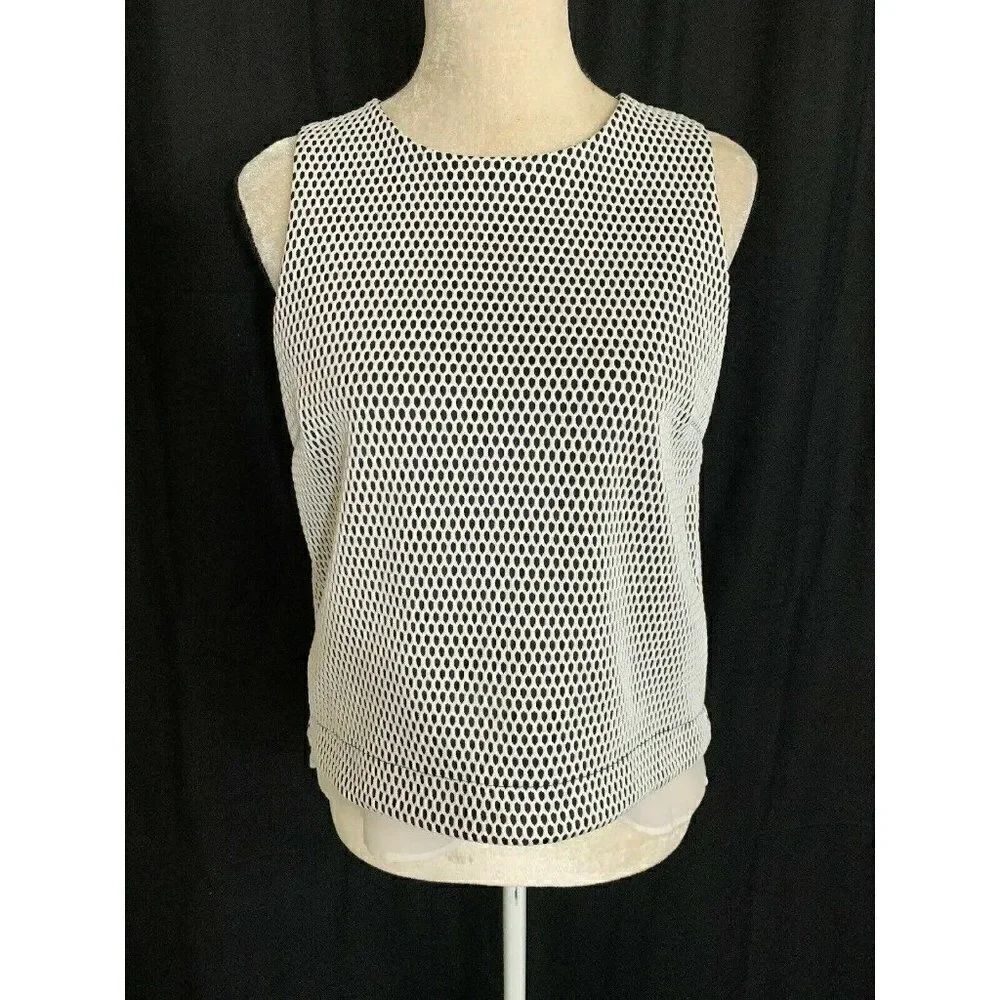 Banana Republic Black White Crew Neck Tank top